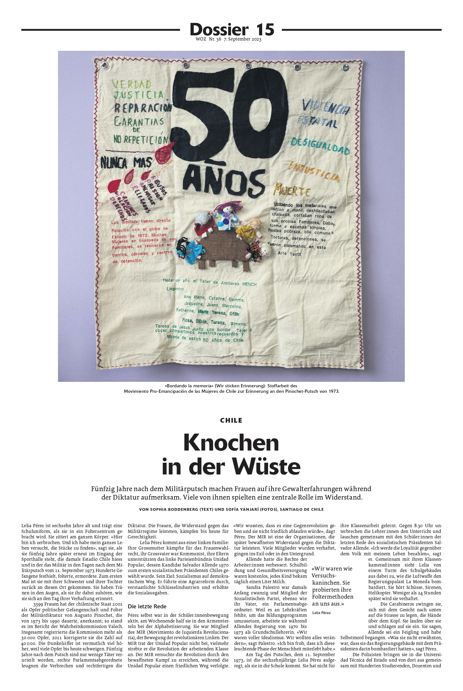 WOZ: Chile – Knochen in der Wüste