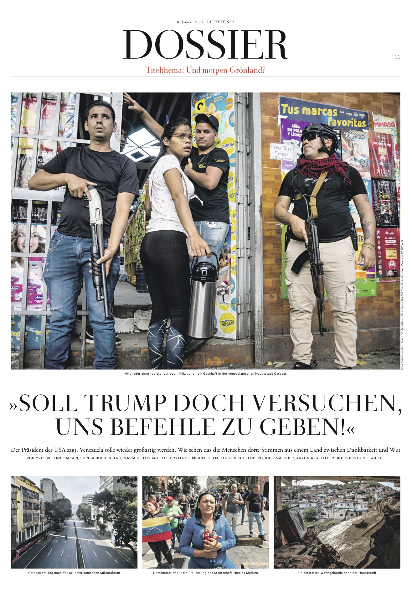 DIE ZEIT: US-Militäraktion in Venezuela – Soll Trump doch versuchen, uns Befehle zu geben!