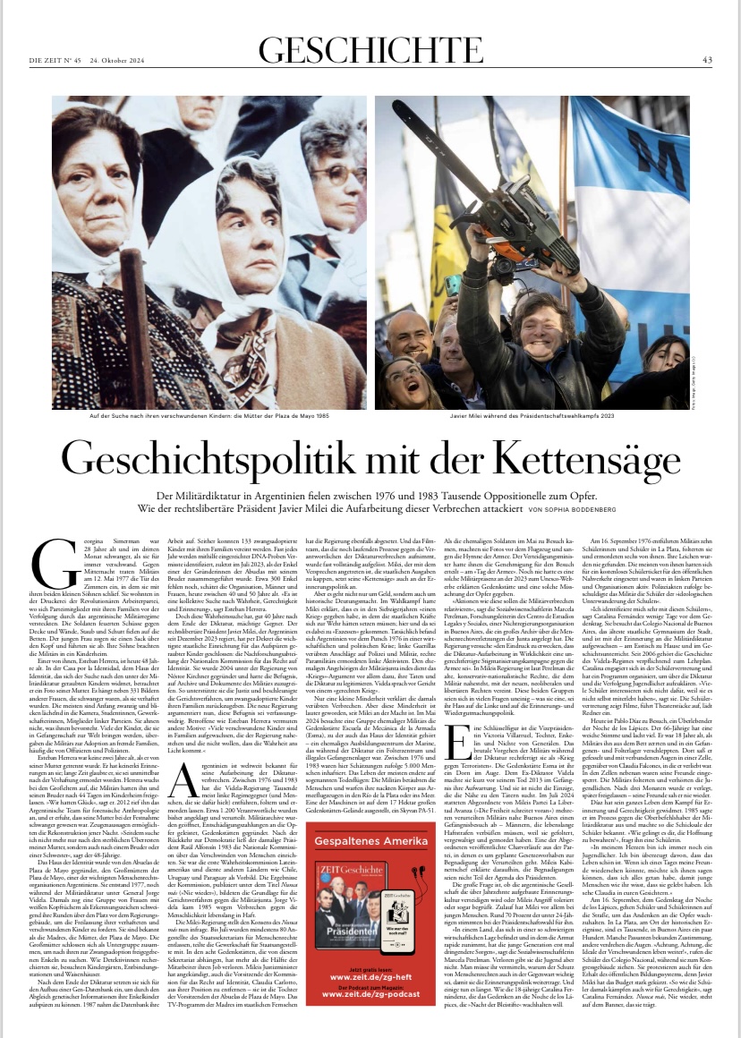 DIE ZEIT: Militärdiktatur in Argentinien – Geschichtspolitik mit der Kettensäge